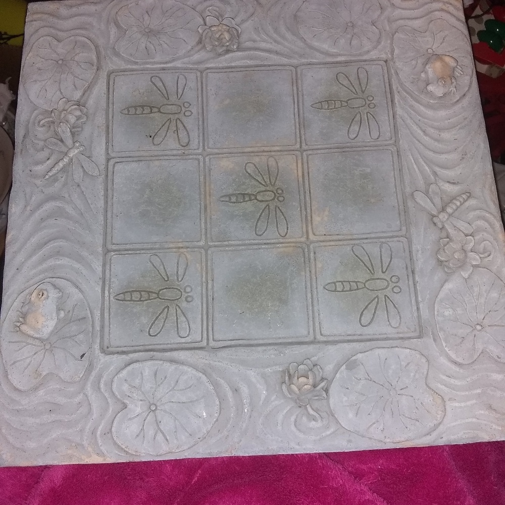 Frog and dragonfly unique Ceramic tic tac toe boar